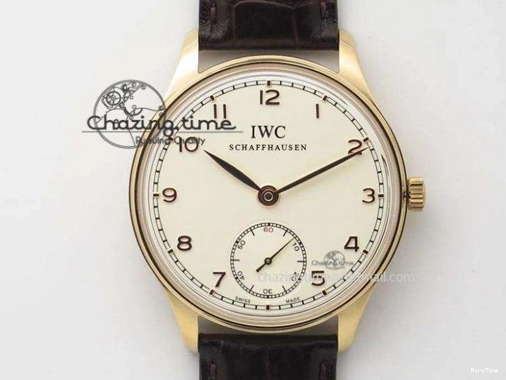 MIROTIME 0731 Compact Portuguese IW545409 RG ZF 1:1 Best Edition White Dial On Brown Leather Strap A 7336